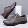 2026New Mens Casual Leather Walking Shoes Retro N-Slip Wear-Resistant Workwear Shoes Hollow Out Casual Soft Sole Leather Shoes