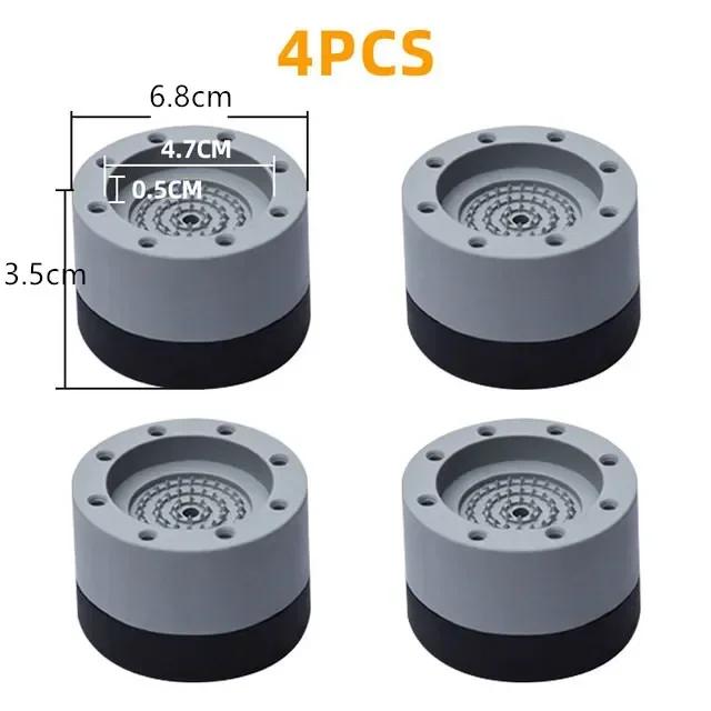 

4 Pcs Washing Machine Anti Vibration Pads Lifting Rubber Feet Anti Slip Mute Furniture Leveler Universal Dampers Fixed Base