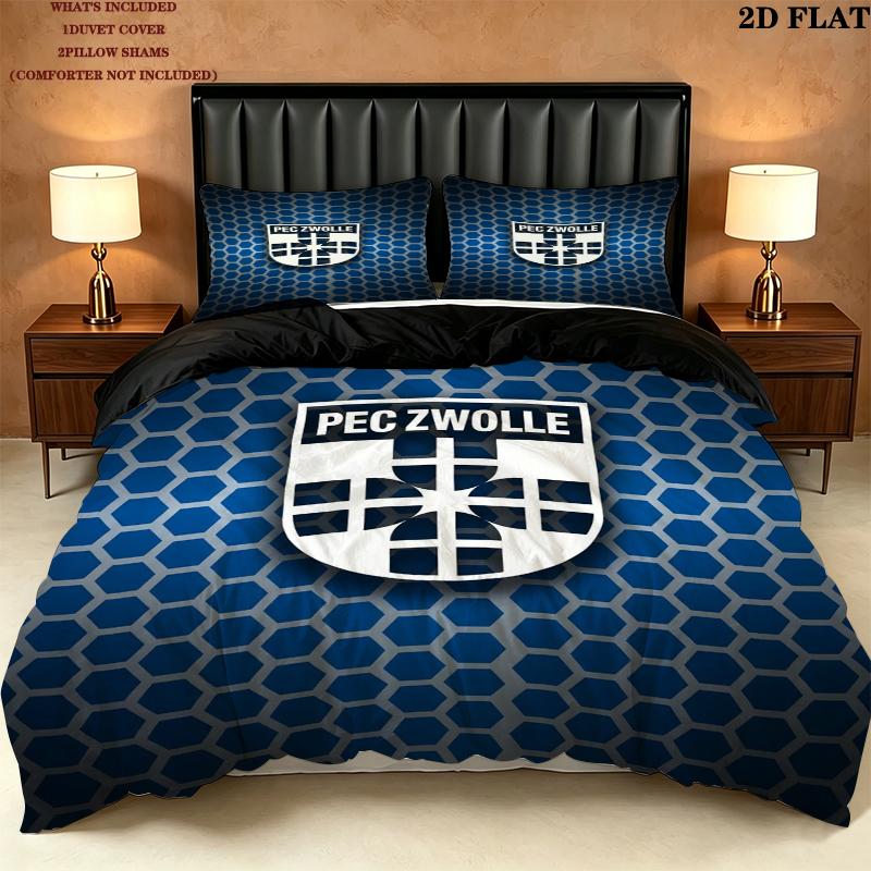 Pec Zwolle Pattern Bedding uilt Set uilt Cover Pillowcase Home Decoration Birthday Gift (1 * duvet cover + 2 * pillowcase without core)