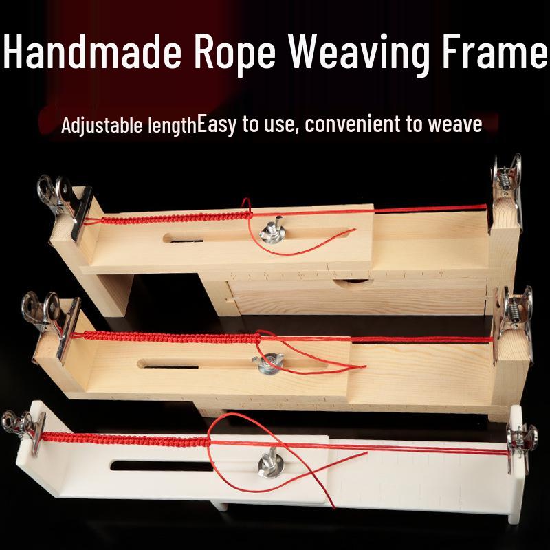 Handmade Wooden Rope Braiding Tool & Stand for Weaving