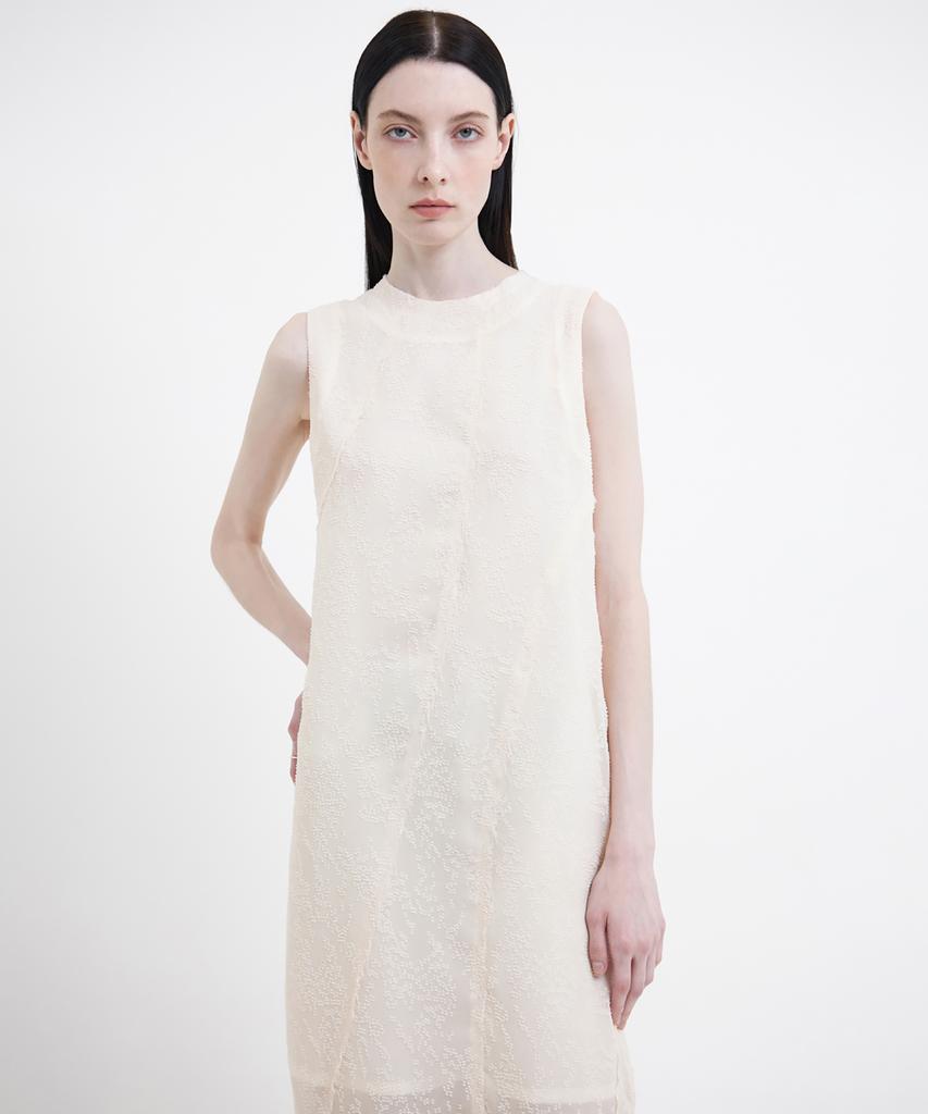 Youth Row-Edge Dress - Ivory