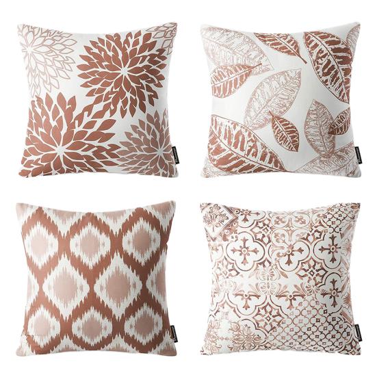 4ks Květina Leaf Throw Povlak na polštář Potah na polštář Rozkládací pohovka Auto Cafe Decoration