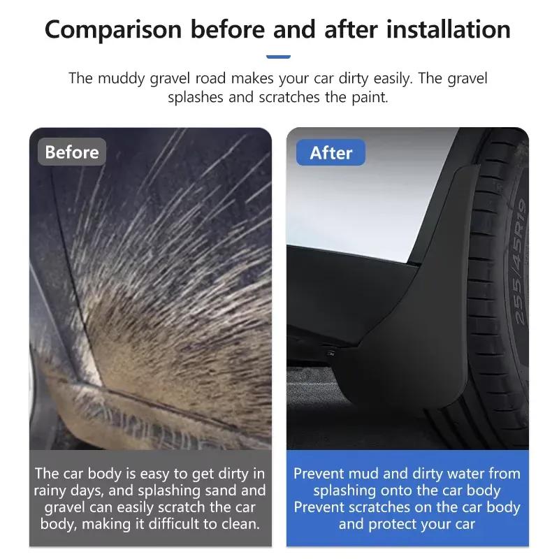 Automotive Tire Mudguard Waterproof Splash Proof 4pcs Accessories For Mazda 3 2011-2015 2012 2013 2014