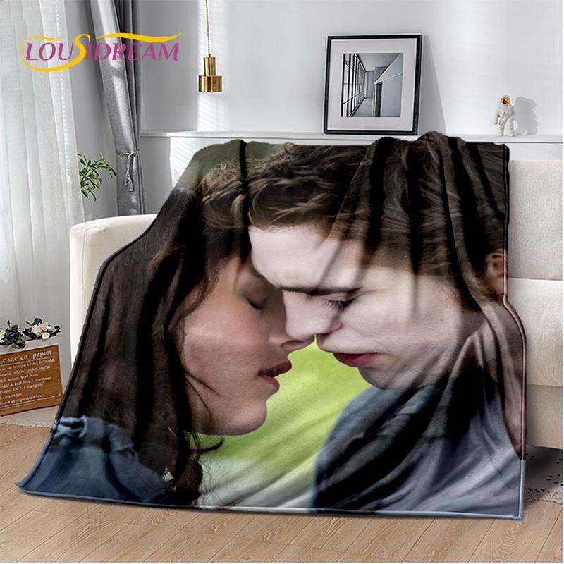 Twilight Saga Series Edward Bella Movie Soft Blanket,Soft Throw Blanket for Home Bedroom Bed Sofa Picnic Travel Cover Child Gift