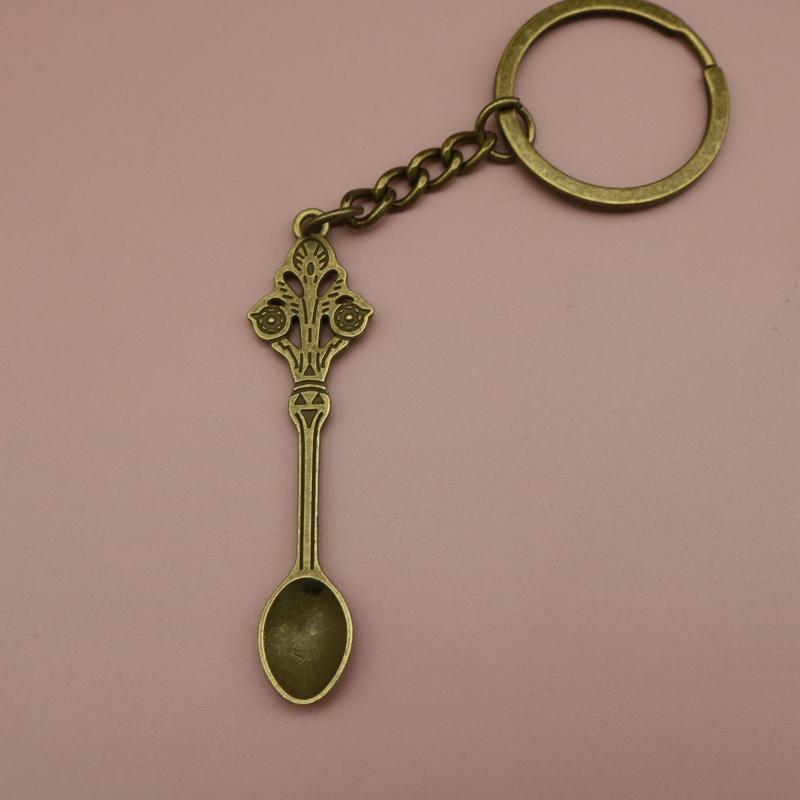 Mini Spoon Keychain Multifunctional Teaspoon Pendant Key Ring for Salt Vial Filling Backpack Hanging Decoration