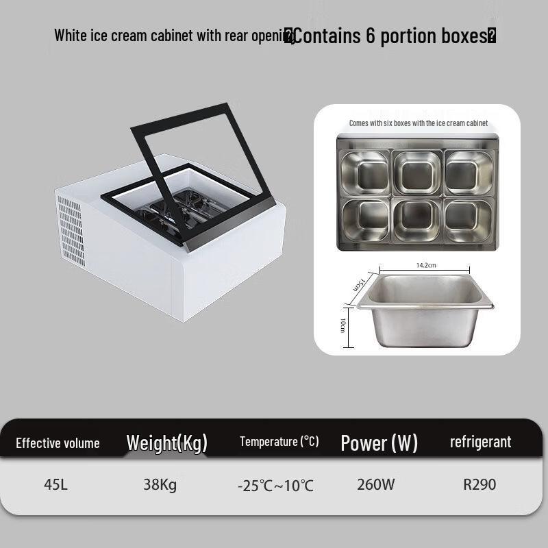 JPHZNB Commercial Ice Cream Display Freezer