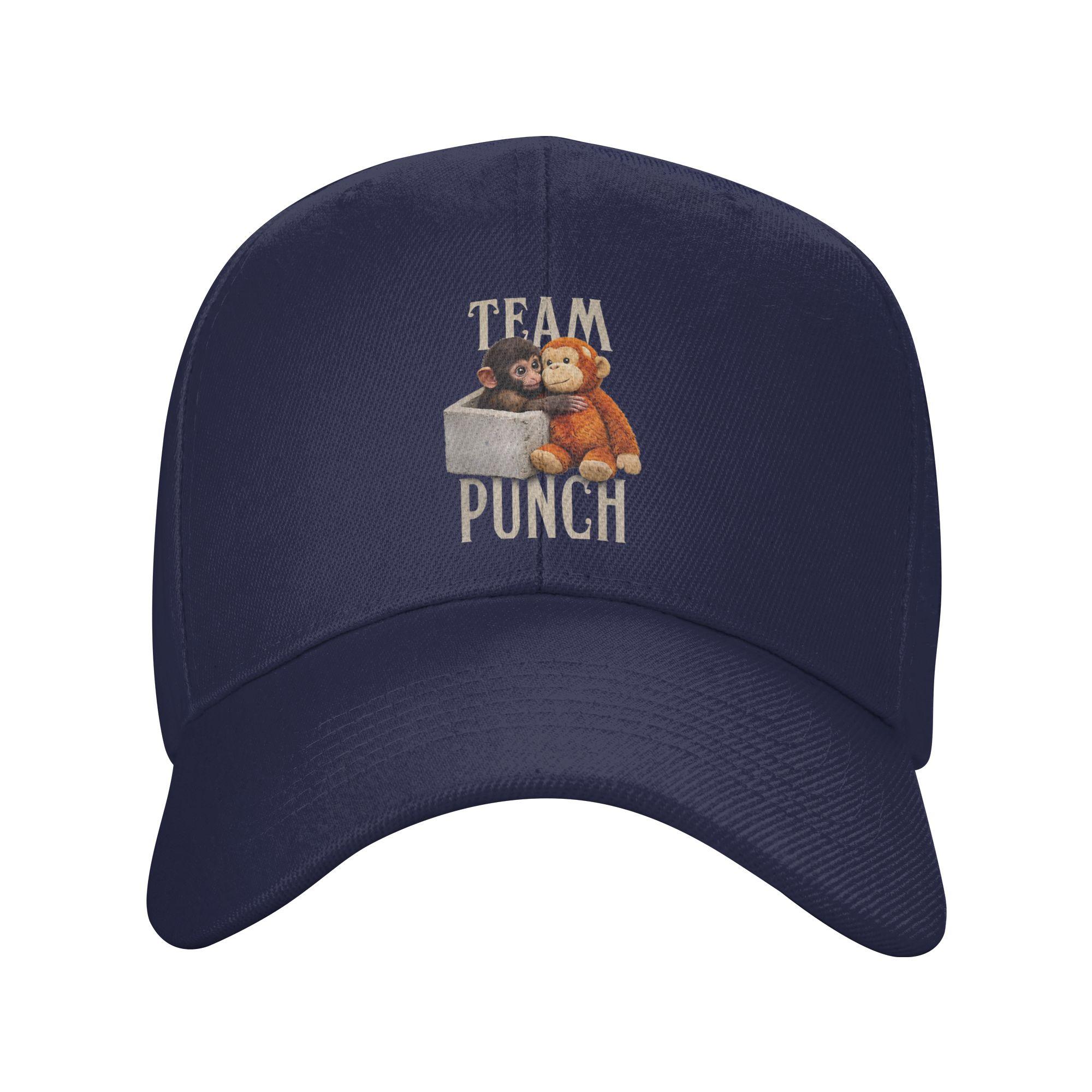 

Team Punch Lonely Punch Monkey Sun Baseball Cap Summer Trendy Trucker Hat For Female Male Hiking Fishing Baseball Caps One Size