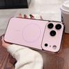 For Magsafe Case For iPhone 17 Air 16 15 14 13 12 11 Pro Max Plating Magnectic Wireless Charge Glass Len Protection Cover