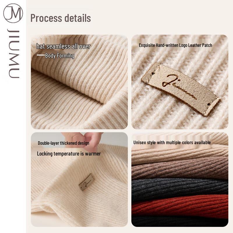 JIUMU Women's Warm Wool Knit Beanie Hat