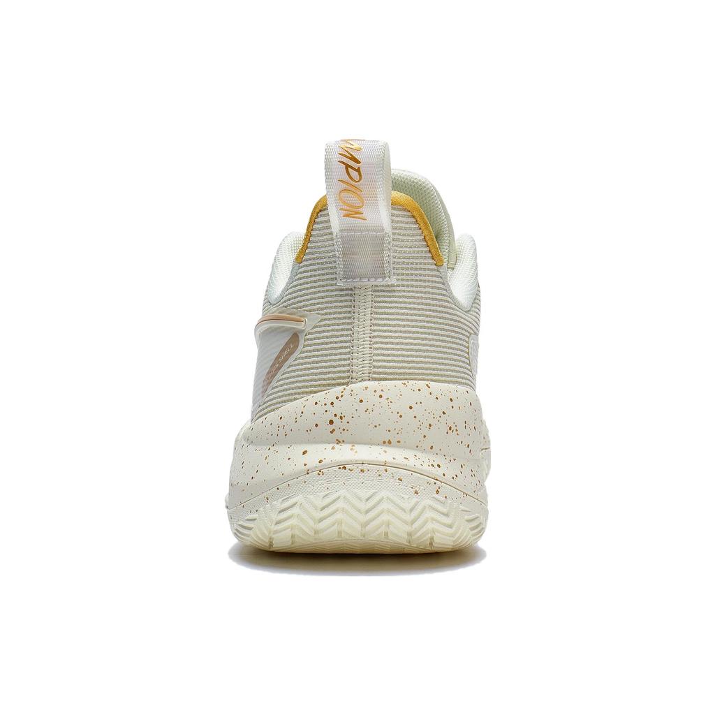 New LiNing Super Light V2 Breathable Support Cushioning Wear Resistant Rebound Low Top Basketball Shoes Men's Beige Brown ABAT029-2