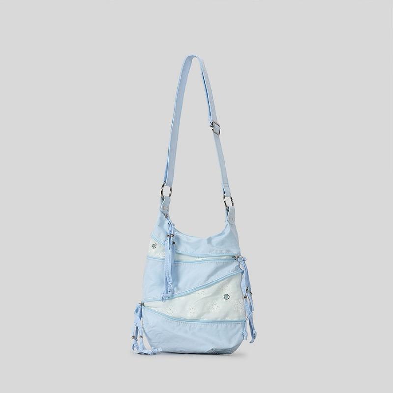 

Large-capacity Single-shoulder Crossbody Bag with Zipper Handbag small синій