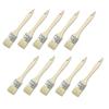 Hakeichi Special Price Paint Wooden White Goat 10 Pieces Brushes, Handle, Gold-Wrapped Rack, Hair, 30mm,