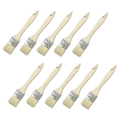 Hakeichi Special Price Paint Wooden White Goat 10 Pieces Brushes, Handle, Gold-Wrapped Rack, Hair, 30mm,