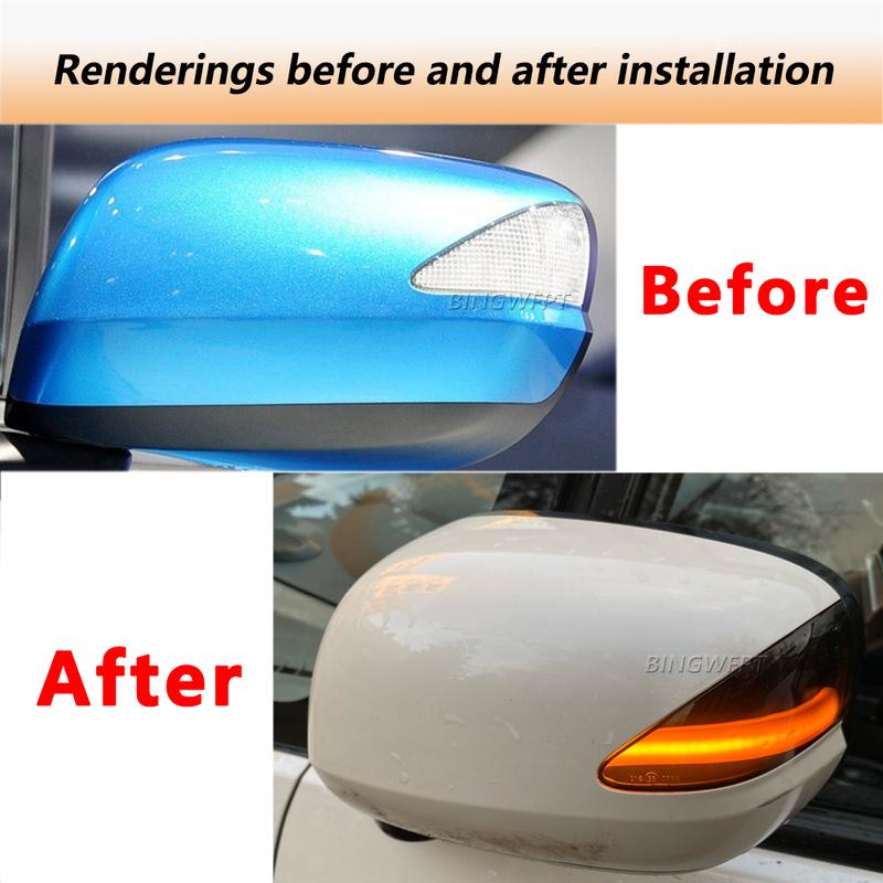 Pair For Insight ZE2 2013-2014 Rearview Mirror Dynamic LED Indicator Lamps For FIT/JAZZ GE6/GE8 2009-2014 Turn Signal Light