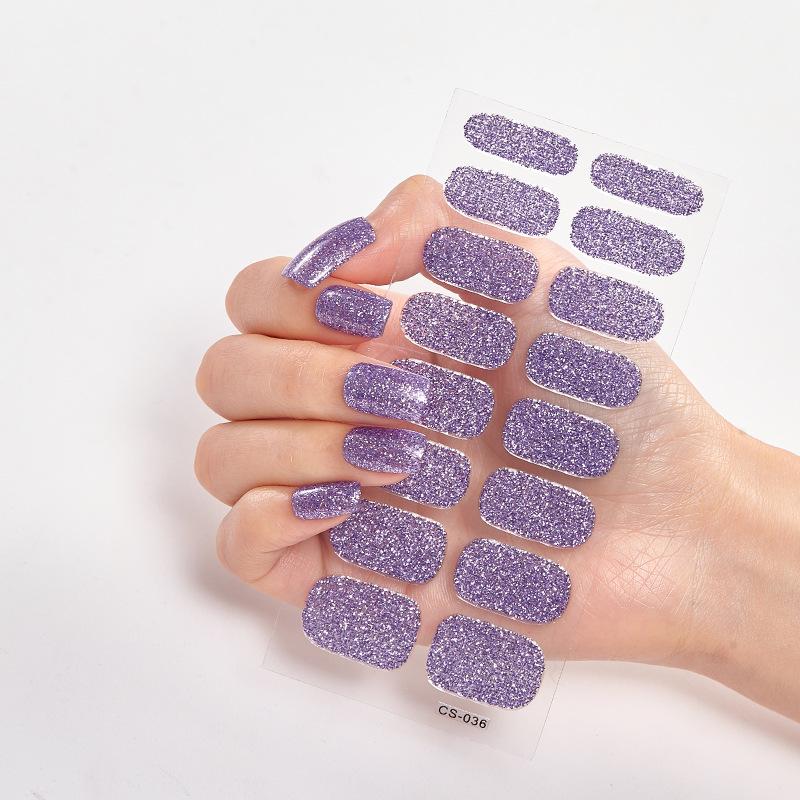 Scallion Powder Gradient Gel Nail Stickers – Hot Selling, Full Cover, Simple European American Ins Style