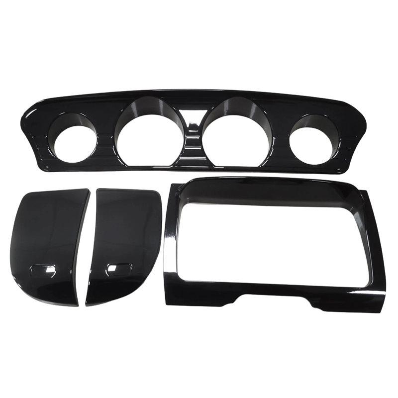 Reliable-For Electra Glide Street Glide FLHX 14-23 Motorcycle Stereo Gauge Panel Kit Gloss Black Accent Trim Cover Panel