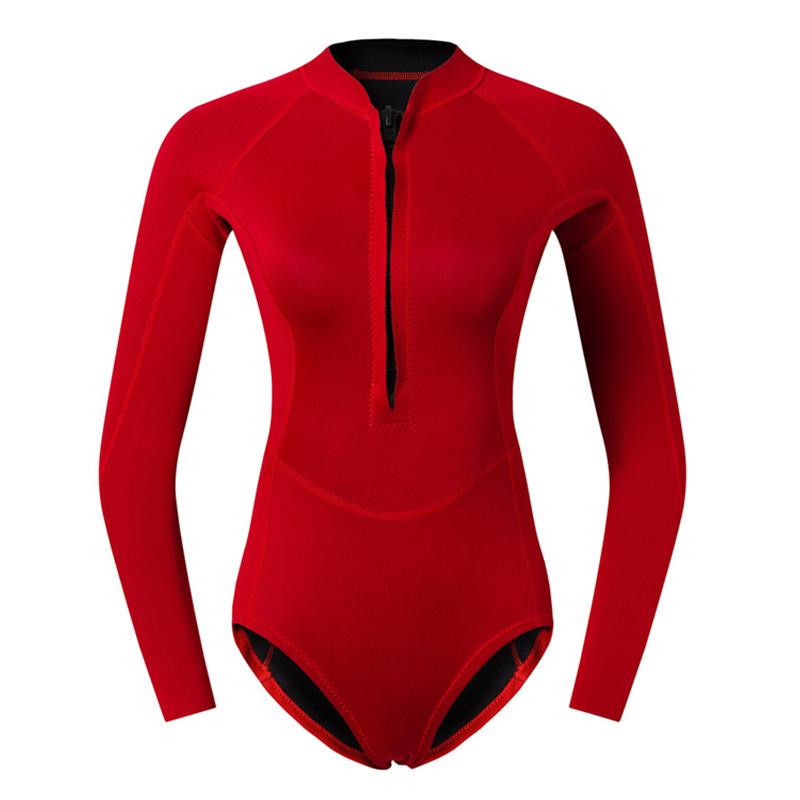 2Mm Wetsuit Women'S Wetsuit One-Piece Swimsuit Surfing Snorkeling Deep Diving Sun Protection Jellyfish Suit Bikini Outdoor
