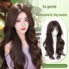 Women's Full Head Wig: Handcrafted, Bangs, Middle Part, Large Waves, Long Curly Hair, Realistic Korean Style, Versatile Set