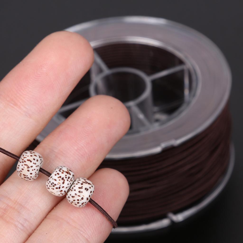 0.8-1.5mm DIY Beading Stretch Rubber Band Elastic Thread Cord with Box Round Beading Wire Jewelry Making