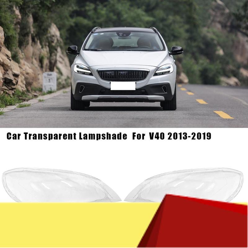 For -Volvo V40 2013- Right Car Transparent Lampshade Headlight Cover Glasses Lamp Shade Headlight Shell Cover Lens-M53K Transparent Right