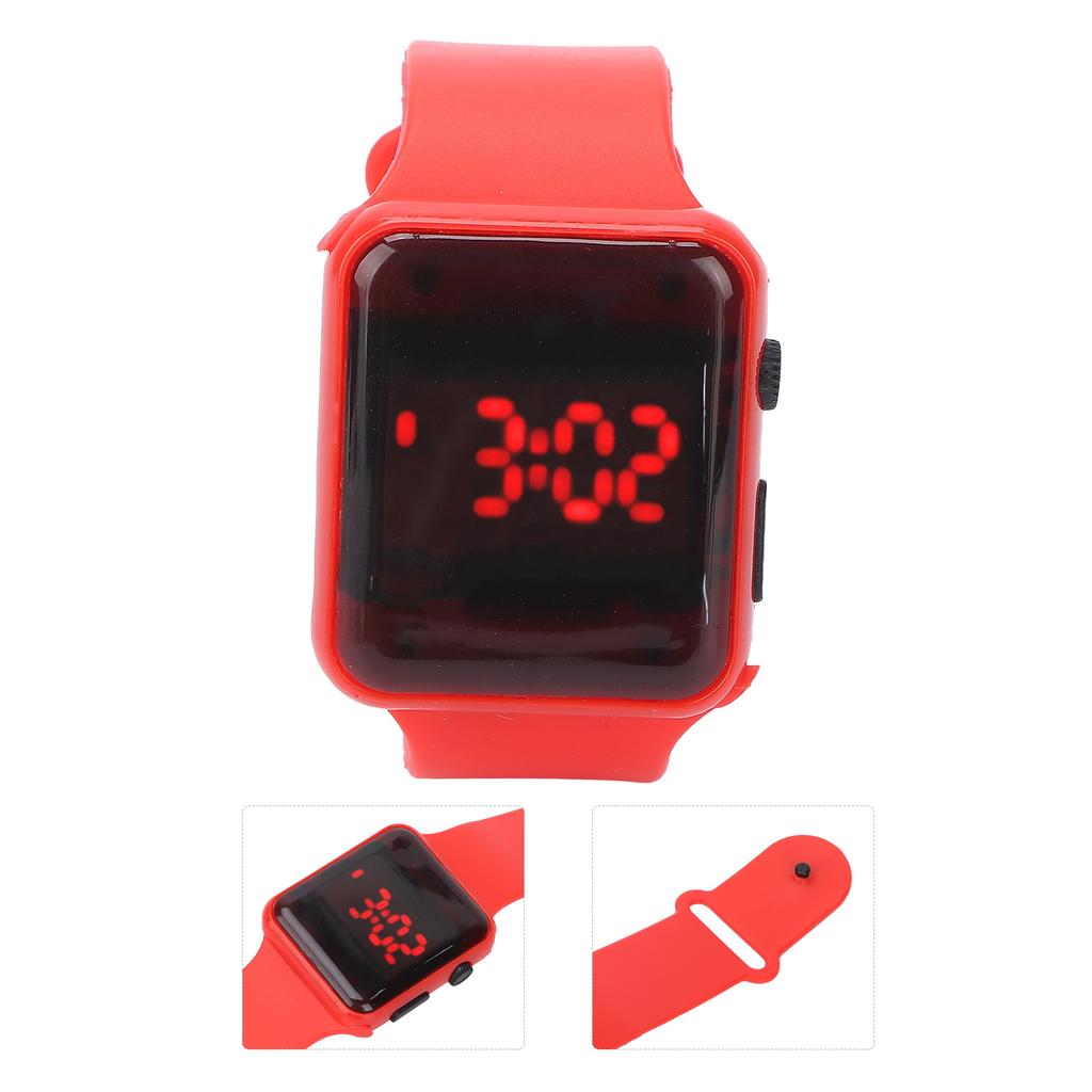 Světelné elektronické hodinky Módní stylové náramkové hodinky Digitální hodinky NáramekČervená