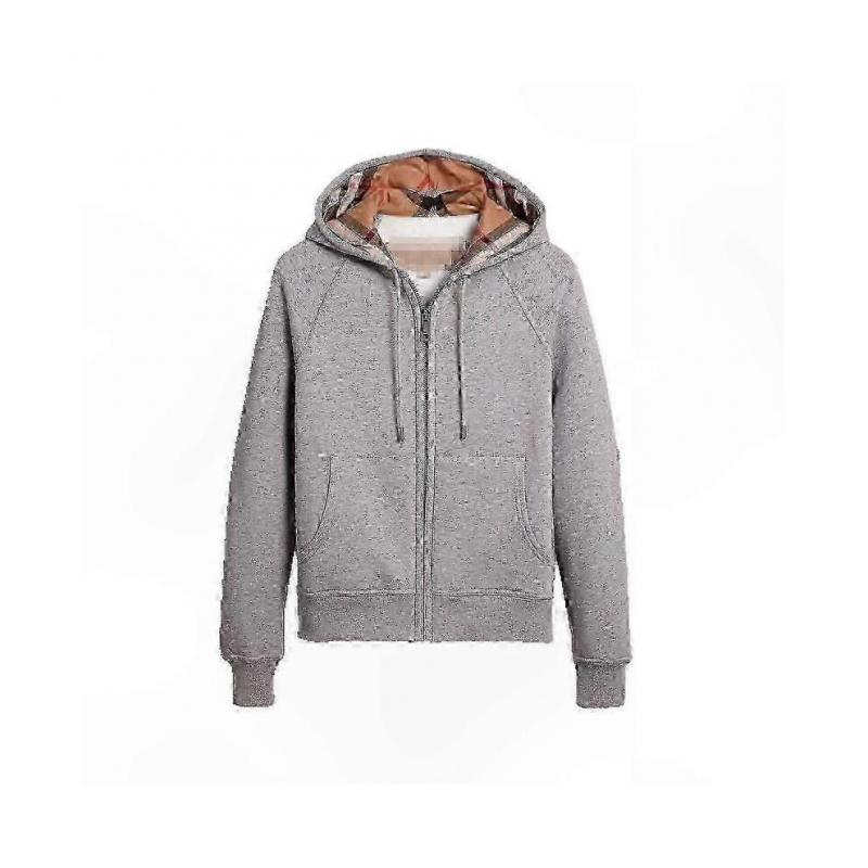 (S, Ασημί Γκρι)Υψηλής Ποιότητας Αυθεντική Μονή Κουκούλα Βρετανικό Στυλ Ανδρικό/Γυναικείο Πουλόβερ με Κουκούλα Γυναικείο Μπουφάν Πλήρες Ζακέτα με Φερμουάρ Παλτό