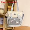 Color Contrast Student Backpack With Nylon Construction And Multifunctional Design