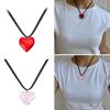 Love Heart Shaped Pendant Crystal Glass Peach Heart Loose Beads Charm for DIY Jewelry Necklace Earrings Making