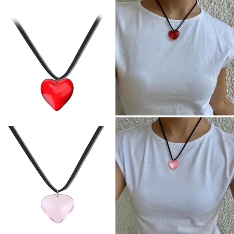 Love Heart Shaped Pendant Crystal Glass Peach Heart Loose Beads Charm for DIY Jewelry Necklace Earrings Making