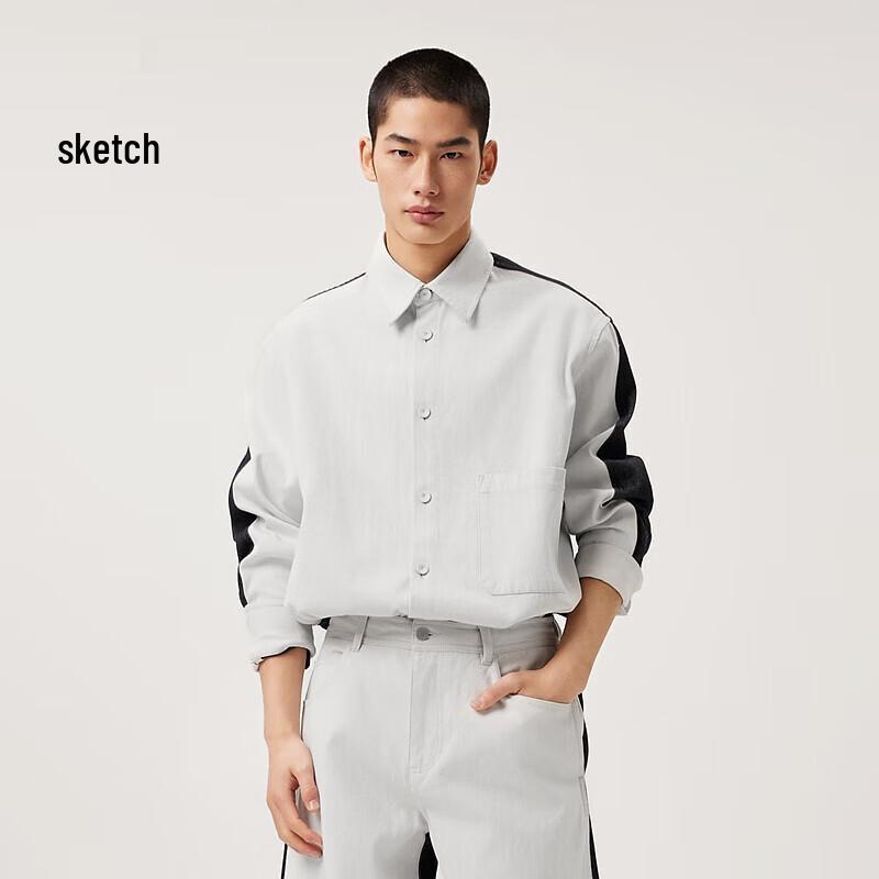 

Sketch Men s 2024 Spring Loose Fit Long-Sleeve Shirt XS
