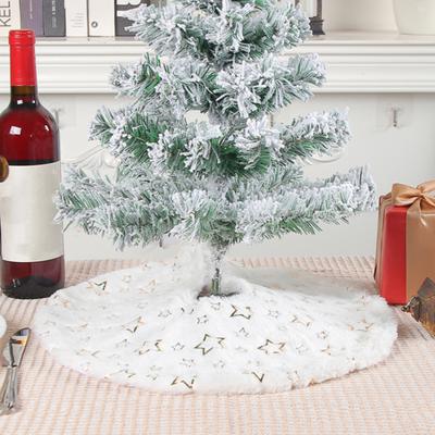 Mini julgranskjol med snöflinga/stjärnmönster Rund Tvättbar Julfest Trädkjol Heminredning