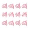 Celebration Baby Birthday Cake Decor Kit With Pink Glitter Paper Flags Event For
