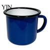 Camping Emailgeschirr Retro Emaille Kaffeetasse, 360ml Vintage Bunte Teetasse, Weißes Innenleben Tasse Nostalgischer Stil Trinkgeschirr für Büro und Zuhause