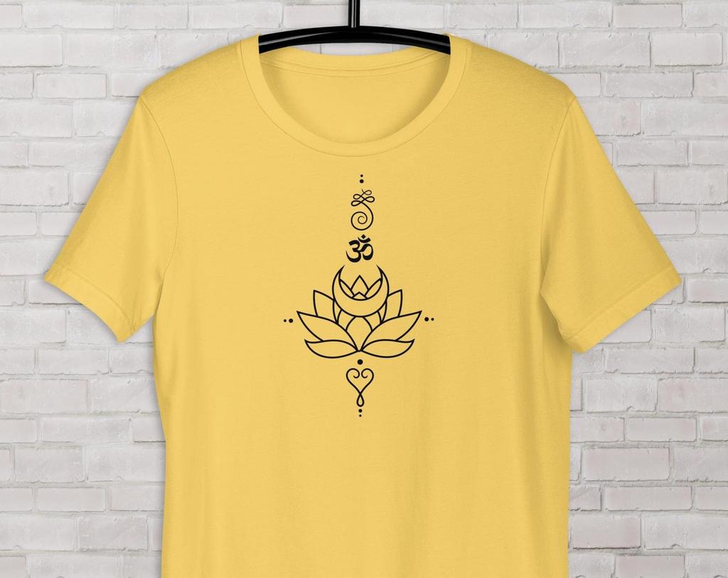 Lotus Flower Unisex Tee Shirt, Yoga Shirt, Meditation T-Shirt, Spiritual Shirt, Workout Shirt, Yoga Lover Gifts tee shirt, Om shirt