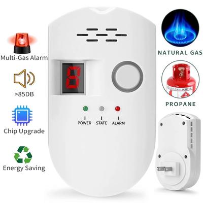 Natural Propane Gas Detector, Home Gas Alarm and Monitor, Leak Alarm for LNG, LPG, Methane In Kitchen, Home, Camper