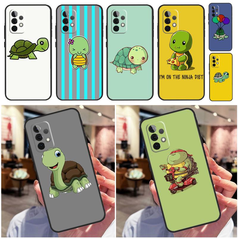 Cartoon Turtle For Samsung Galaxy A22 A52 A32 A54 A14 A16 A26 A36 A56 A55 A35 A05 A06 A15 A53 A33 A13 Case
