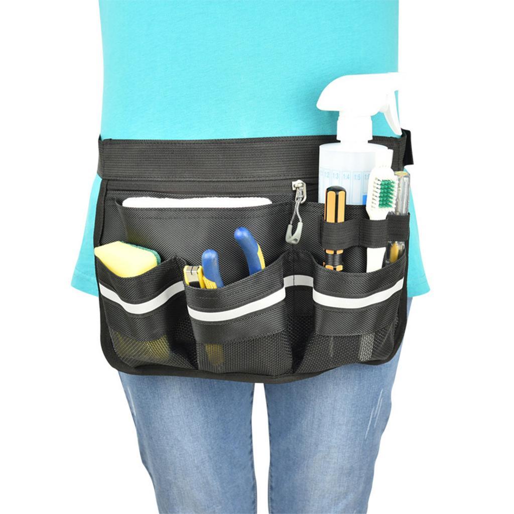 Heavy Duty Canvas Tool Waist Bag Tool Belt With Spacious Pocket For Gardening, Electrical And Maintenance Tool