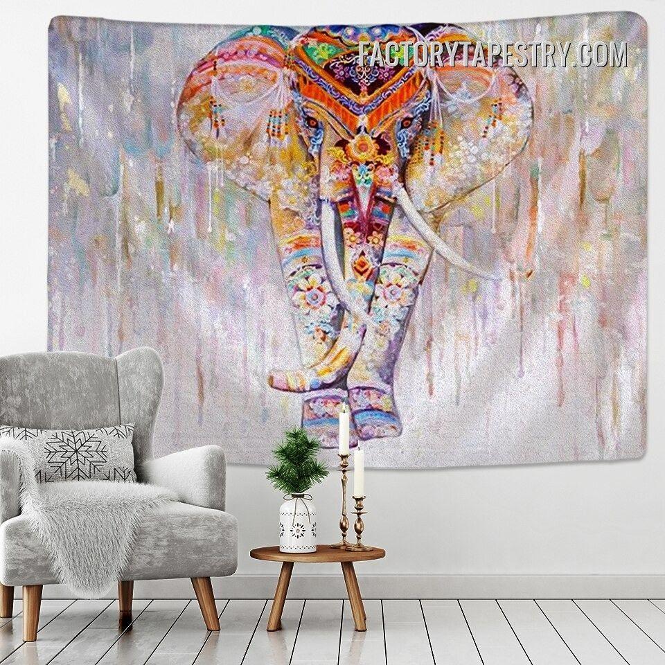 Spotted Elephant Tapestry 75x100 чёрный