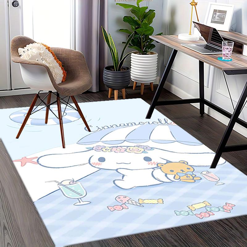Cinnamoroll Anime Cartoon Design Chair Mat Non-Slip Carpet for Office Home Decoration Living Room Bedroom Game Room Dormitory Universal Seasonal Gift.