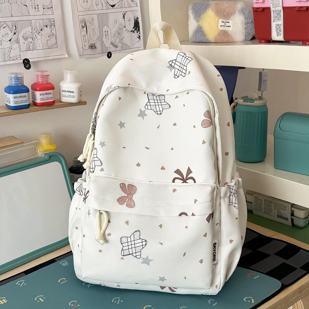 Schoolbag Korean School Bag Junior High School Girls Ins Niche High-value Backpack for Primary School Students Large-capacity Lightweight Girl