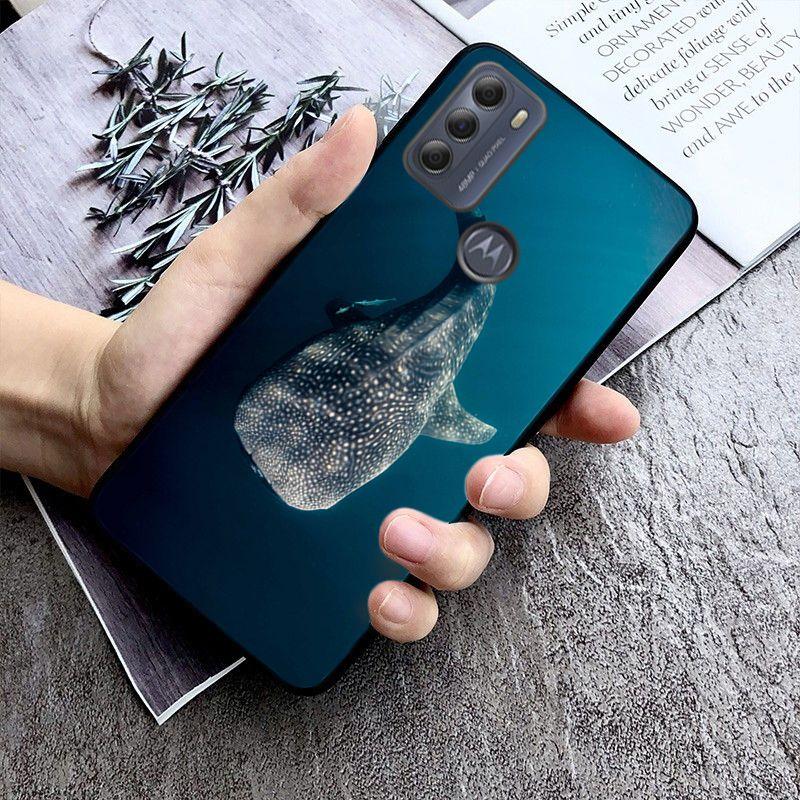 Ocean Whale Shark Case for Motorola Moto EDGE 20pro EDGE 20lite E6 E7 Cover G STYLUS GPLAY GPOWER G 5G PLUS G30 G100 Funda Coque