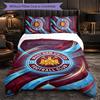West Ham United Calcio Set Biancheria da Letto 3 Pezzi Morbido Set Copripiumino con Federe Set Decorazione Camera da Letto per la Casa