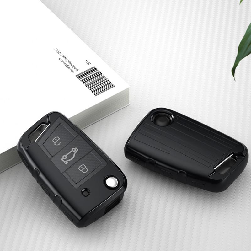 For Volkswagen Vw Polo Golf 7 Mk7 Tiguan Passat For Seat Ateca Leon For Skoda Octavia Kodiaq Karoq Car Key Case Cover Shell Bag