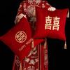 Chinese Style Red Embroidered Pillow Wedding Room Throw Pillow New Year Valentine's Day Wedding Blessing Home Decor Cushion