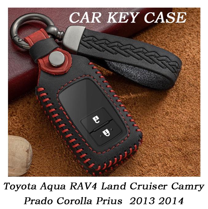 Soft Car Key Case for Toyota Aqua RAV4 Land Cruiser Camry Prado Corolla Prius Cover Keyless Remote Fob 2 3 Buttons 2013 2014
