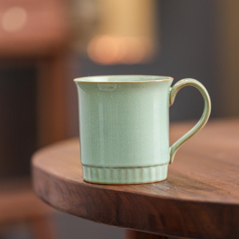 Nordic Ceramic Coffee Cup Latte Latte Flower Afternoon Tea Cup High Value Household Water Cup Mug