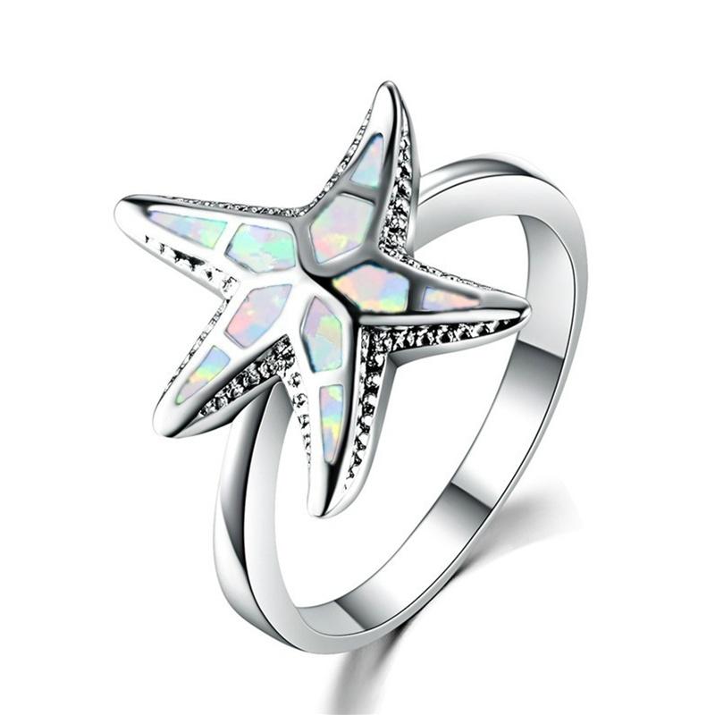 hochzeits accessoires schmuck orange feuer opal ring 925 silber seestern hochzeits accessoires schmuck orange feuer opal ring 925 silber seestern