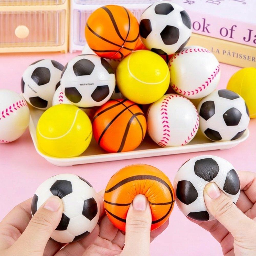 Fun 6/12Pcs Pu Foam Sponge Ball Set Kids Birthday Party Favors Pinata Filler Christmas Carnival Stress Easing Toy Gift Pack