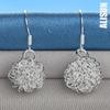 Orecchini a cerchio con motivo geometrico in argento sterling 925, gioielli da sposa alla moda