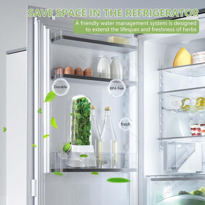 Kitchen Box Vegetable and Herb Crisper Freshness Extender Eco Friendly Material Container with Lid for Longer Lasting Produce